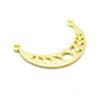 Pendentif Connecteur Lune, Croissant, Corne Boho chic Travaillé 21mm en Acier Inoxydable 304 finition Doré