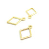Pendentifs, breloques Losange 14mm en Acier Inoxydable 304 finition Doré