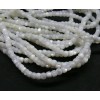 perles Heishi de nacre véritable Blanc Crème Rondelle 3 par 4 mm
