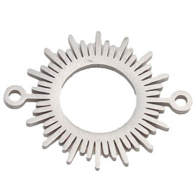 Connecteur Soleil 17mm en acier Inoxydable 304 finition Argenté
