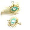 Pendentifs Oeil de la protection 21mm résine émaillé GRIGRI VERT
