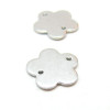 Connecteurs Fleur  13mm, Plaque à personnaliser avec poinçons en  Acier Inoxydable 304 finition Argenté
