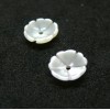 Perles, Cabochons forme Fleur 6mm en Nacre coloris Blanc