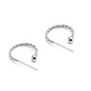 Boucles d'oreille Créoles Torsadé 13,5mm Acier finition Argenté