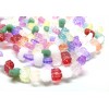 Perles intercalaire forme Lotus 10 par 14mm en verre  multicolores