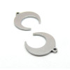 Pendentifs Lune , croissant, Corne 16mm, Acier Inoxydable 304 finition Argenté