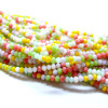 erles Rondelles en Verre Facetté 3 × 2 mm – Multicolores – Coloris 005B01