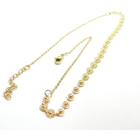 Collier 40cm maille médaillon 5mm en Acier Inoxydable 304 finition Doré