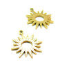 Pendentifs Soleil 16mm en Acier Inoxydable 316L finition Doré à l'or fin 18K, placage IONIQUE