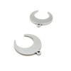 Pendentifs Lune , croissant, Corne 16mm, Acier Inoxydable 304 finition Argenté