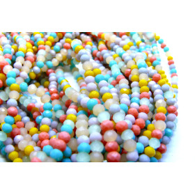 Perles Rondelles Verre Facettée 3 par 2.5mm Multicolores