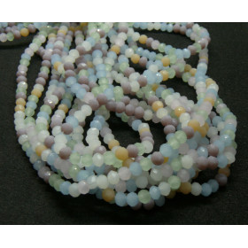 Perles Rondelles Verre Facettée 3 par 2.5mm Multicolores