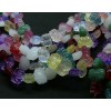 Perles intercalaire forme Lotus 10 par 14mm en verre  multicolores