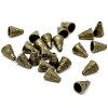 Cônes, embouts caps coupelles MAYA  métal coloris Bronze