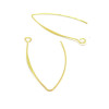 Boucles d'oreille dormeuses 43mm – Laiton Doré à l'or fin 18K