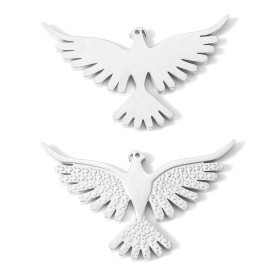 Pendentif Aigle 30mm Acier Inoxydable 304 finition Argenté