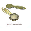 Supports de  MARQUE PAGE ARTY FLEUR 20mm, laiton finition Bronze pour cabochon, DIY