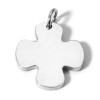 Pendentif Médaillon Croix 14mm Plaque à personnaliser avec poinçons Acier Inoxydable 304 Argenté