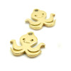 Pendentifs Pieuvre 10mm en acier Inoxydable 304 finition Doré