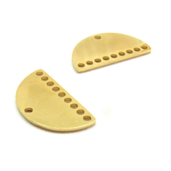 Multi Connecteurs Demi Cercle 20mm en Acier Inoxydable finition Doré