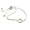Support de Bracelet 8mm Réglable, Maille Paloma en Acier Inoxydable 304, placage Argent Platine