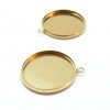 Supports de Pendentif 16mm Acier Inoxydable 304 finition Doré Placage Ionique