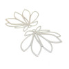 Estampes Pendentifs Fleurs feuille 36mm métal finition Argenté