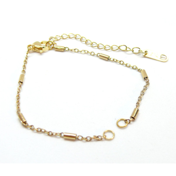 Bracelet réglable 16 cm pour intercalaire maille fantaisie 2mm
