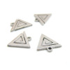 Pendentifs Triangle 12mm en Acier Inoxydable 304 finition Argenté