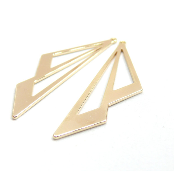 Pendentif Forme Géométrique 39 mm – Laiton – Finition Doré à l’or fin 18K