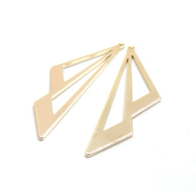 Pendentif Forme Géométrique 39 mm – Laiton – Finition Doré à l’or fin 18K