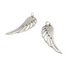 Pendentif  avec anneau Aile 34 mm, Acier Inoxydable 304 Argenté, pour bijoux raffinés