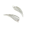 Pendentif  avec anneau Aile 34 mm, Acier Inoxydable 304 Argenté, pour bijoux raffinés