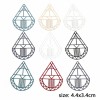 Estampes, pendentifs Goutte Art déco 44mm métal coloris Doré