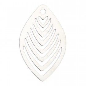 Estampes, pendentifs Multi Ovales 41mm métal coloris Argenté