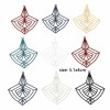 Estampes, pendentifs Géométrique ART DECO 51mm métal coloris NOIR