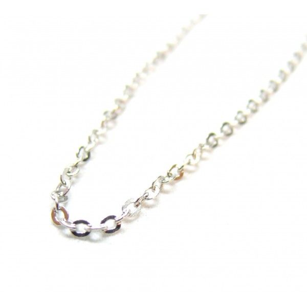 Chaine maille forçat 2.5 par 2mm, Acier Inoxydable 304, finition Argenté