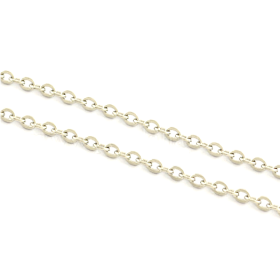 Chaine maille forçat 1.5 par 1.1mm - en Acier Inoxydable 304 -finition Argenté