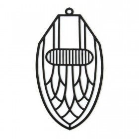 Estampes type Art Déco 50mm en métal finition NOIR