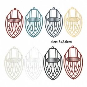 Estampes type Art Déco 50mm en métal finition ROUGE