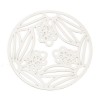 Estampes Multi Fleurs dans Cercle 28mm métal finition Argenté