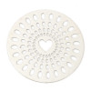 Estampes Coeur dans Cercle 29mm métal finition Argenté