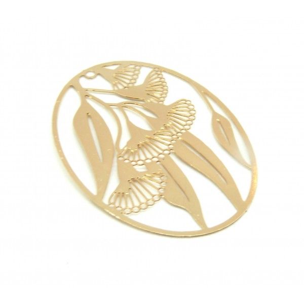 Estampes Papyrus dans Ovale 41mm métal finition Doré