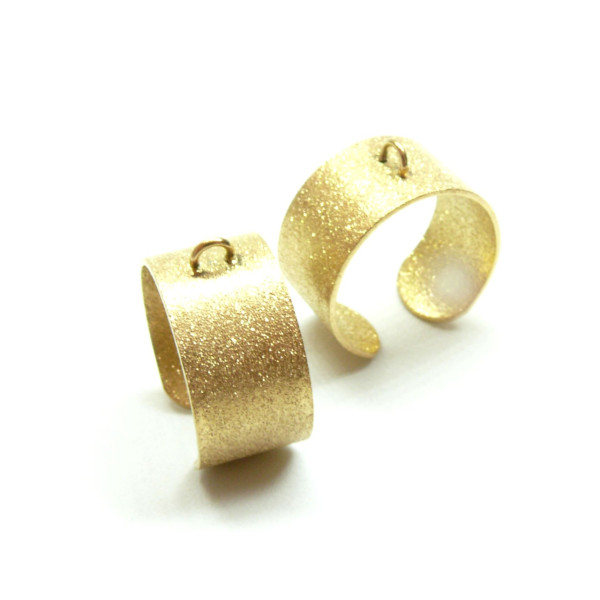 Support de Bague largeur 10 mm avec un anneau STARDUST, ACIER INOXYDABLE 304, placage IONIQUE Doré