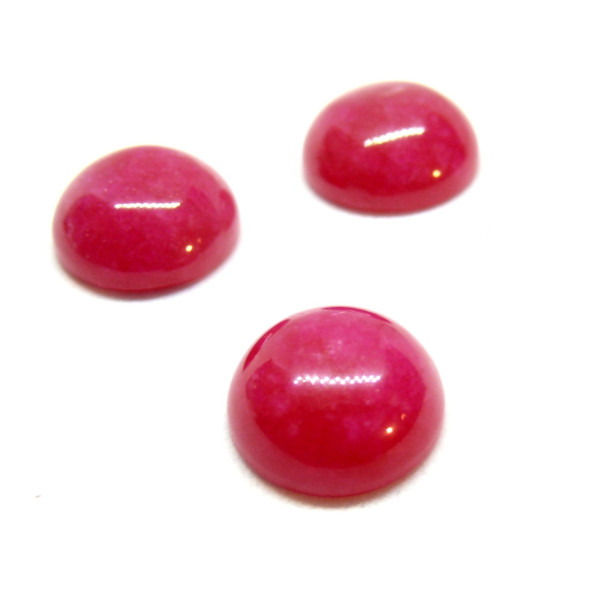 Cabochons, demi perle 12mm, Jade teintée Rose