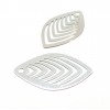 Estampes, pendentifs Multi Ovales 41mm métal coloris Argenté