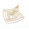 Estampes, pendentifs Géométrique Art déco 51mm métal coloris Doré