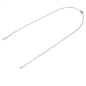 Colliers réglable 37cm pour intercalaire maille forçat 1.5mm en Acier Inoxydable 304 finition Argenté