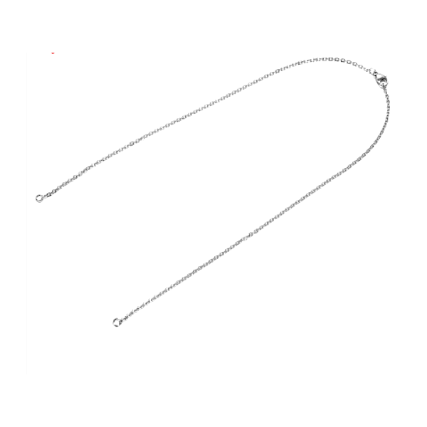 Colliers réglable 37cm pour intercalaire maille forçat 1.5mm en Acier Inoxydable 304 finition Argenté