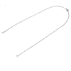 Colliers réglable 37cm pour intercalaire maille forçat 1.5mm en Acier Inoxydable 304 finition Argenté